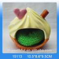 Wholesale ceramic sponge holder with icecream figurine